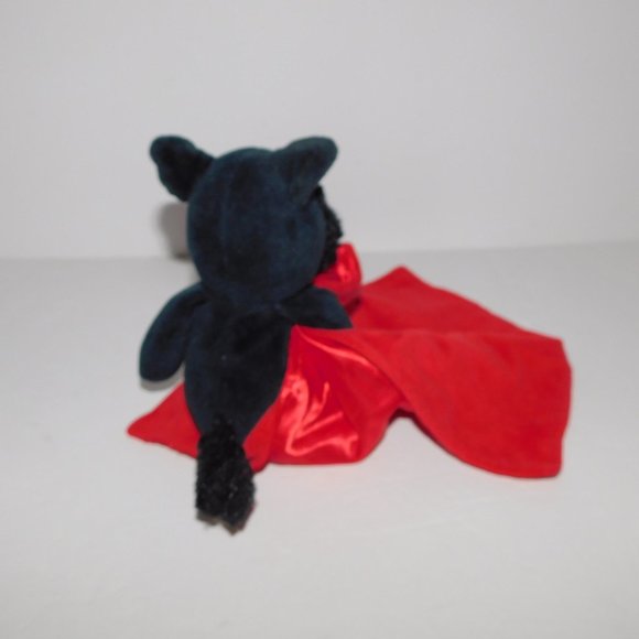 2014 Carters Black Scottie Dog Red Security Blanket Plush Baby Lovey nunu - Picture 3 of 6